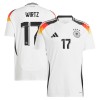 Maglia ufficiale Germania Wirtz 17 Casa Euro 2024 per Uomo